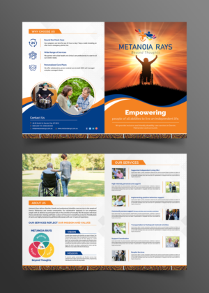 NDIS Provider Brochure providing support service to the people with disability for their daily activ | Flyer-Design von ecorokerz