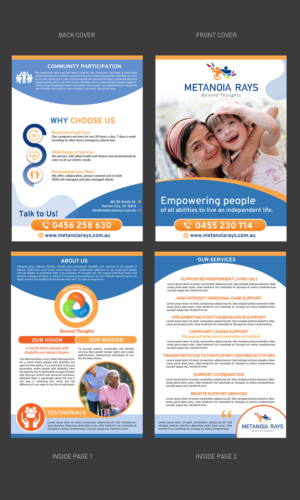 NDIS Provider Brochure providing support service to the people with disability for their daily activ | Flyer-Design von DA.