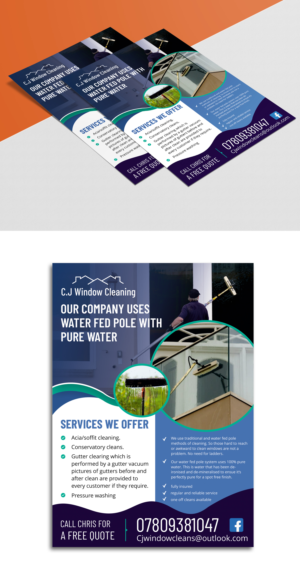 Window cleaning company in need of leaflet design  | Flyer Design by ecorokerz