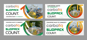 Promotion of the collaboration between COUNT, Carboliq, and Südpack on a recycling project | Banner Ad Design by Blue Sparrow