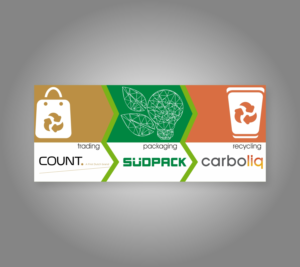 Promotion of the collaboration between COUNT, Carboliq, and Südpack on a recycling project | Banner Ad Design by Maestroto