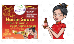 Asian Lady Character design for a sauce label  | Graphic Design by SofiaDesignStudio