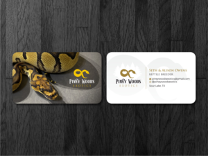 Snake breeder. Piney woods exotics  | Visitenkarten-Design von Atvento Graphics