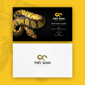 Snake breeder. Piney woods exotics  | Visitenkarten-Design von Souvik Roy (Alex Pro)