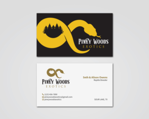 Snake breeder. Piney woods exotics  | Visitenkarten-Design von MDesign