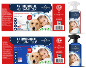 Hydraegis, a Pet Sanitizer using a non alcohol product | Label Design by ordelya.nicole