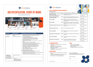 Cleansource Job Specifications  | Flyer Design by DesignFive