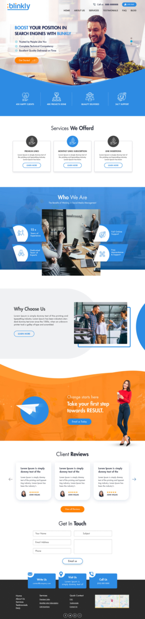 Business Landing Page for SEO Company | Web-Design von Shijo John