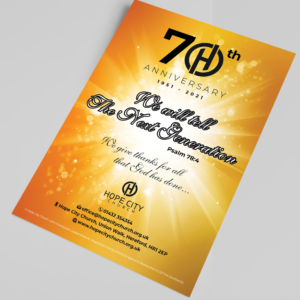 Hope City Church 70th Anniversary  | Flyer Design by PAS-CREATIVE