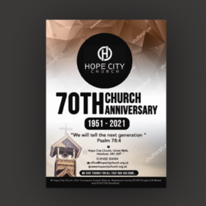 Hope City Church 70th Anniversary  | Flyer Design by Schöpfer