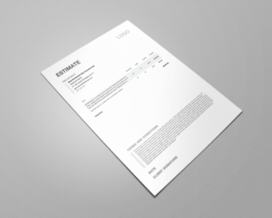 Design for a Service-Based Estimate  | Letterhead Design by banedsgn