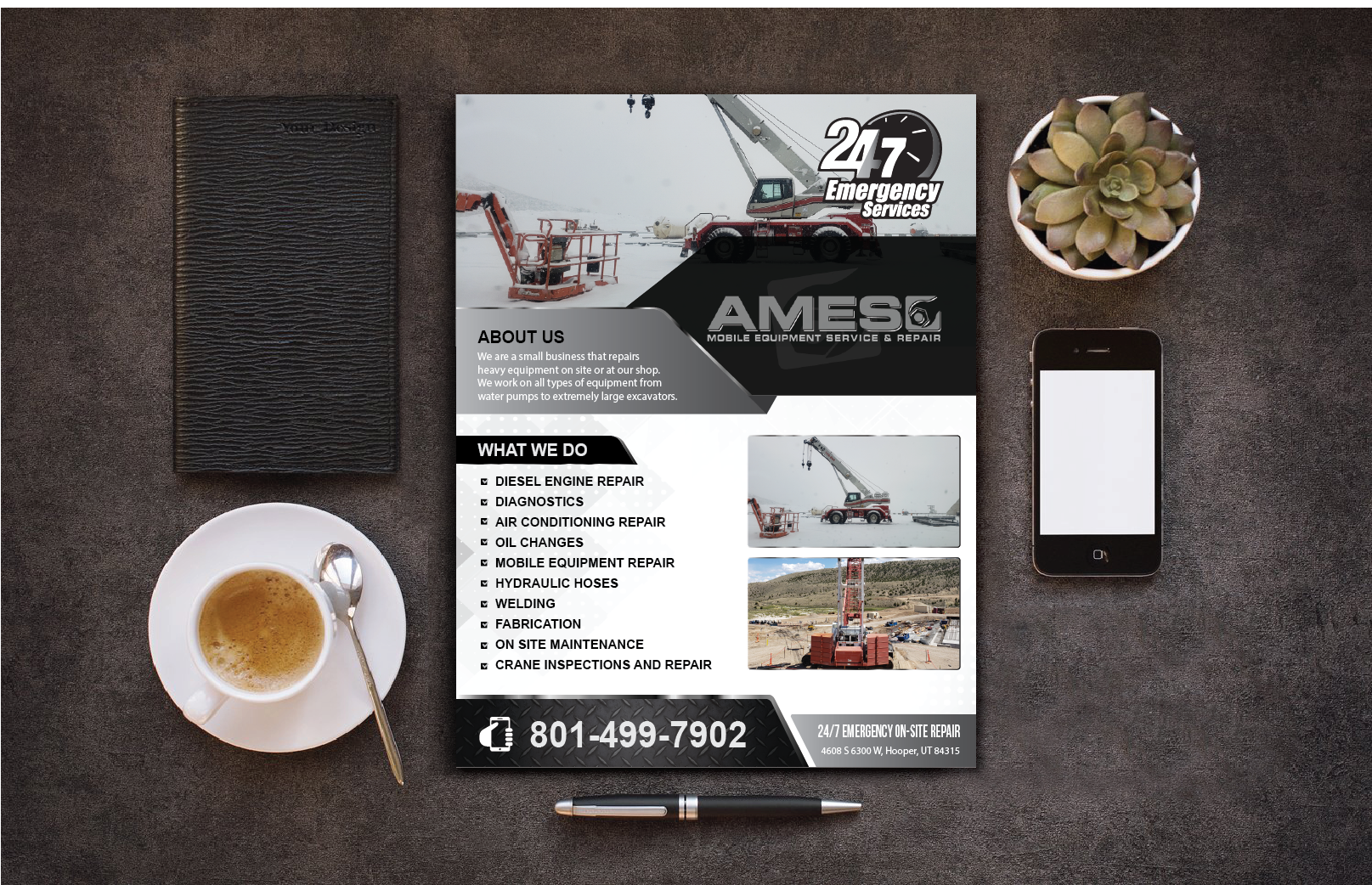 Flyer Design by alex989 for Ames Mobile Equipment Service and Repair | Design #26109506