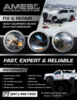 Flyer Design by sun_design for Ames Mobile Equipment Service and Repair | Design #26111677