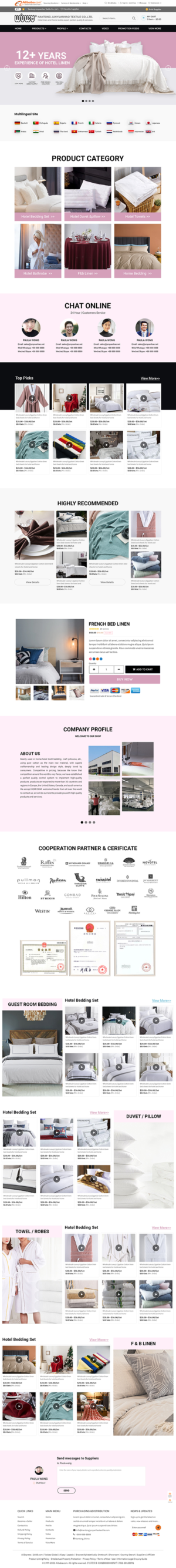 We want to a home page of our company in Alibaba.com  | Web Design by Titan Eagle