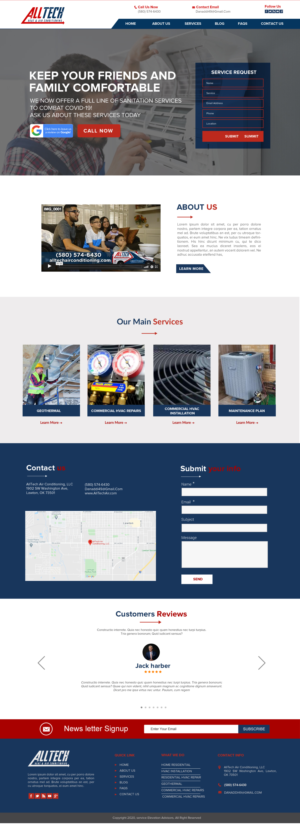 We need a website design for an HVAC (Heating & Air Conditioning) Contractor* | Web Design by chandrayaan.creative