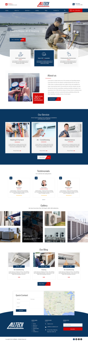 We need a website design for an HVAC (Heating & Air Conditioning) Contractor* | Web Design by bdesigner9