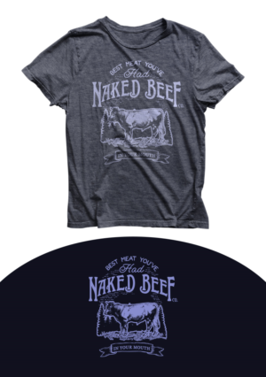 Naked Beef Co. Custom Ranch/Farming T Shirt Design  | T-Shirt-Design von Bayu_susilo