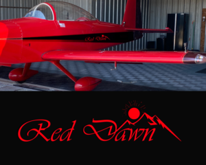 Red Dawn Aerobatic Airplane Insignia | Graphic Design by SAI DESIGNS