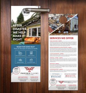 Disaster Recovery firm needs design for impactful Door Hanger flyer | Flyer Design by GLOW