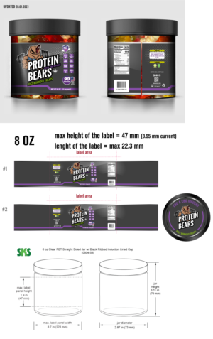 PROTEIN BEARS (Gummie) | Label Design by elveneclipse