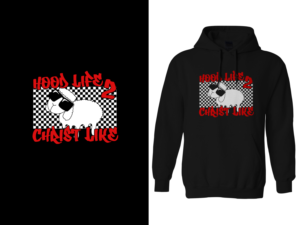 Hoodlife2Christlike sheep also big part of this brand | T-shirt Design by Luniere Designs