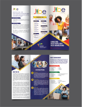 Jibe Staffing Tri Fold Brochure | Flyer Design by alex989