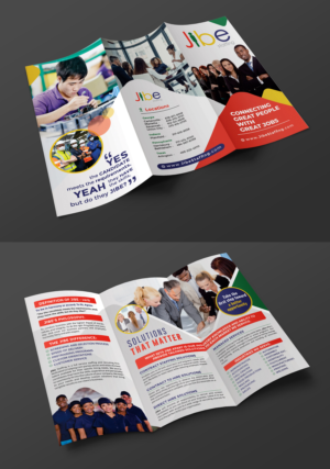 Jibe Staffing Tri Fold Brochure | Flyer Design by ecorokerz