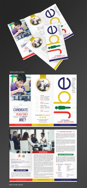 Jibe Staffing Tri Fold Brochure | Flyer Design by SAI DESIGNS