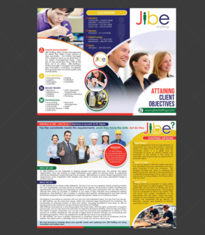 Jibe Staffing Tri Fold Brochure | Flyer Design by DA.