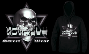 Suspect Streatwear Hoodie Looking for a chrome Skull with old english Scripture  | Graphic Design by kaiser77