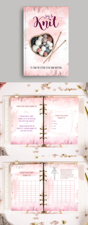 Joy to knit planner/ book cover | Book Cover Design by SAI DESIGNS