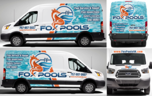 Ford Transit Wrap- Pool Service Company | Signage Design by Adi Saos