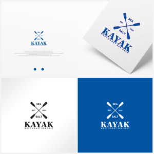 Main logo word: KAYAK  Secondary words: West Coast Sea Salt. | Logo Design by vintana