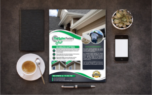 Create a flyer that will catch your eye and make you want to call us for BOARING seamless Gutters  | Flyer-Design von alex989