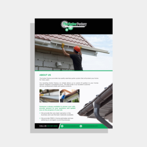 Create a flyer that will catch your eye and make you want to call us for BOARING seamless Gutters  | Flyer-Design von Deepak_9_Malhotra