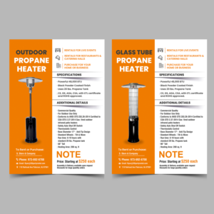 Heater product information sheets | Flyer Design by ecorokerz