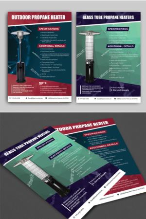 Heater product information sheets | Flyer-Design von Schöpfer