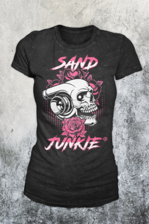 Women's Sand Junkie T-Shirt Design | T-shirt Design by badpixelarts