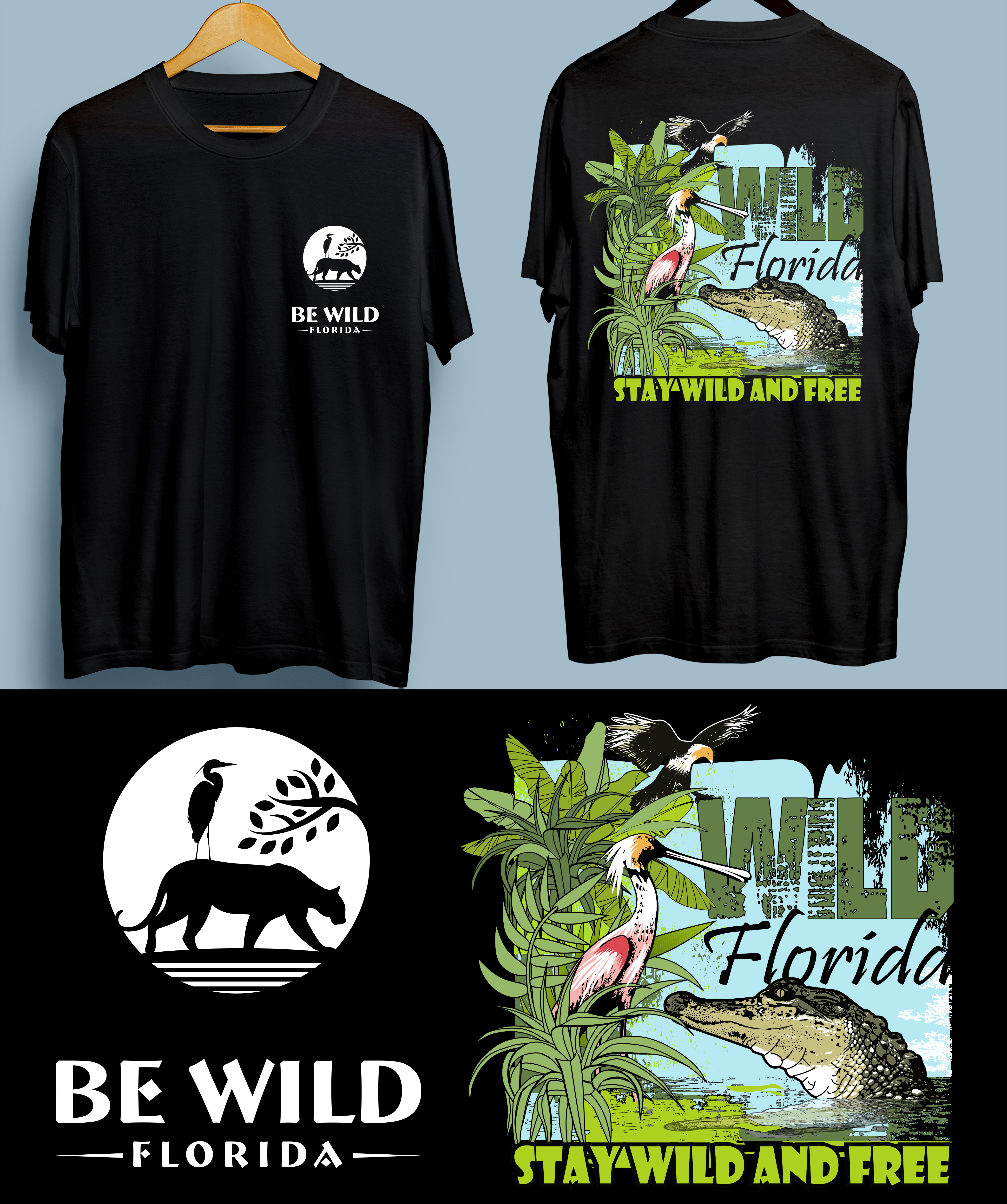 T-shirt Design by SAI DESIGNS for Be Wild Florida  | Design #26286566