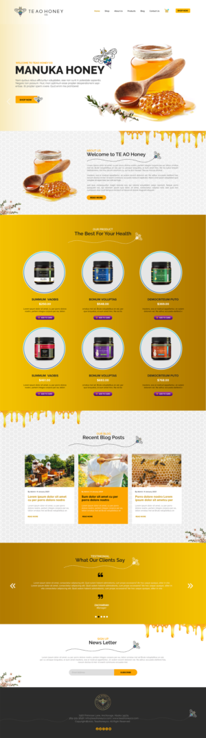 Manuka Honey company needs a Upmarket, Luxury Website!  | Web Design by chandrayaan.creative