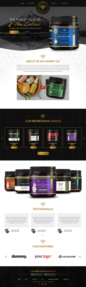 Manuka Honey company needs a Upmarket, Luxury Website!  | Web Design by SAI DESIGNS