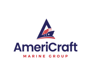 AmeriCraft as the main text with Marine Group smaller under it. | Logo Design by kucingbalap