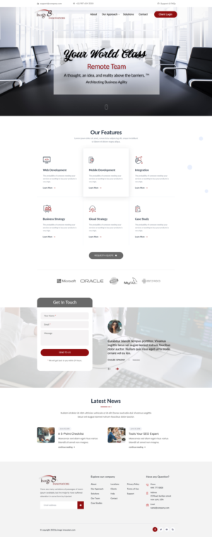 i8 Site Design for IT Firm where Business Strategy, Integration, and Cloud Computing are key | Web Design by Shijo John