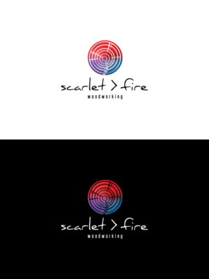 scarlet > fire woodworking | Logo Design by UniqueDreamer