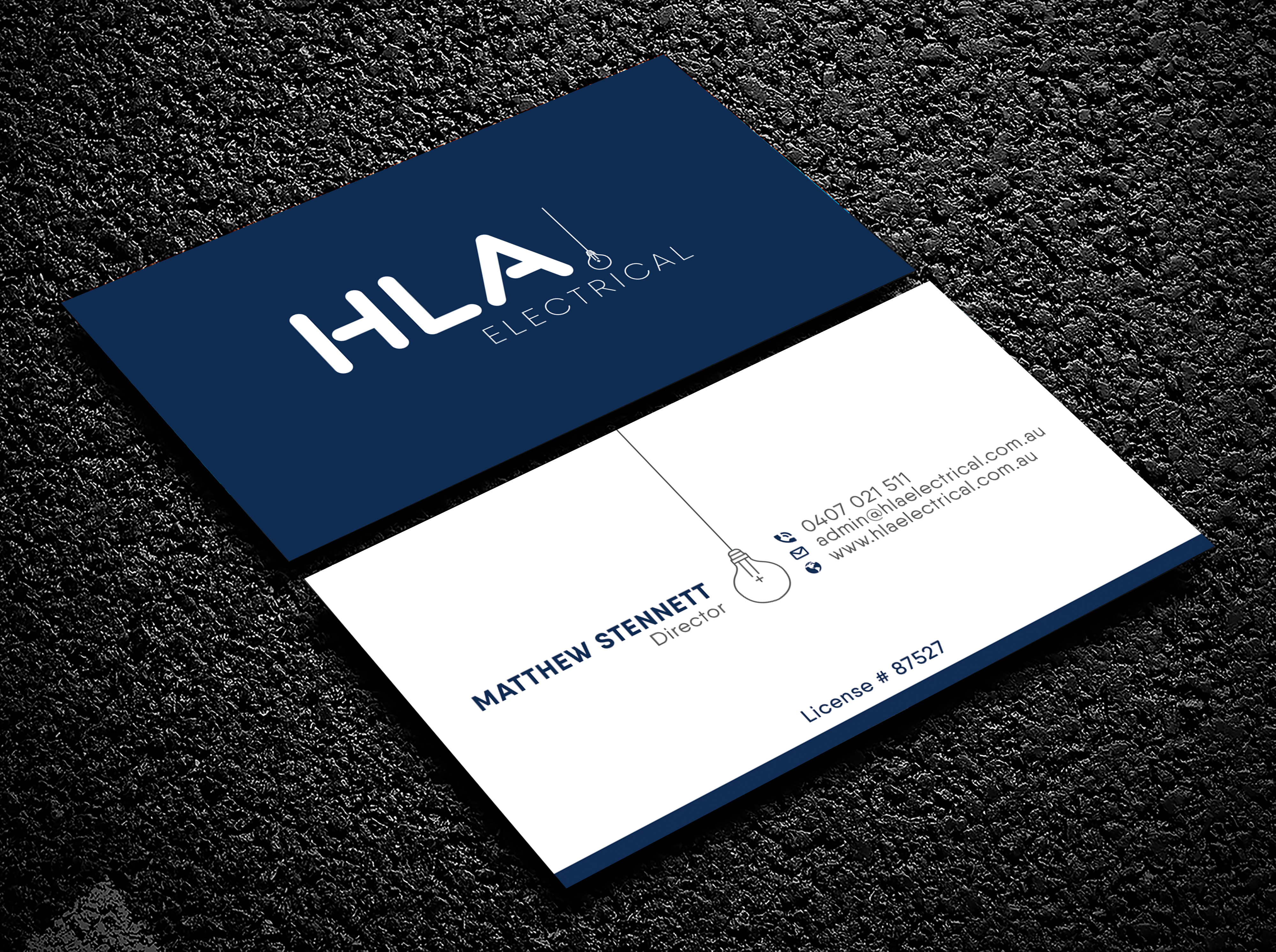 Business Card Design by Bold Pixels for HLA Electrical | Design #26242533