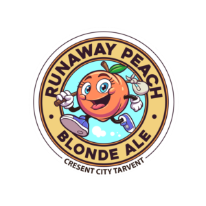 Crescent City Tavern.    Runaway Peach Blonde Ale | Logo Design by B'signs