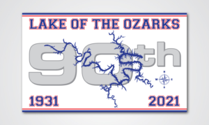 Lake of the Ozarks Anniversary Flag | Graphic Design by stealth_ferret