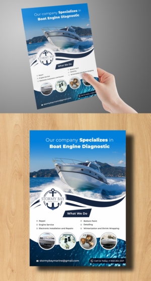 Flyer Design by ecorokerz for Stormy Bay Marine Service  | Design #26273955