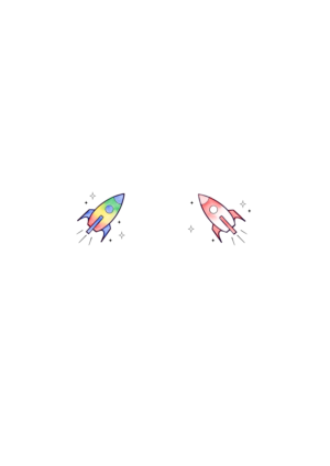 Matching Rocket Tattoo Design for Couple | Tattoo-Design von Omelas