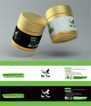 Hai Tea Premium Matcha brand Label | Label Design by adjeiiBlack